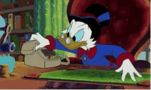 Gif animé Picsou téléphone
